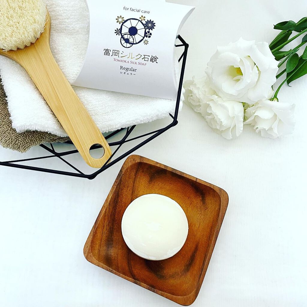 富岡シルク石鹸/富岡シルク/洗顔石鹸を使ったクチコミ（1枚目）