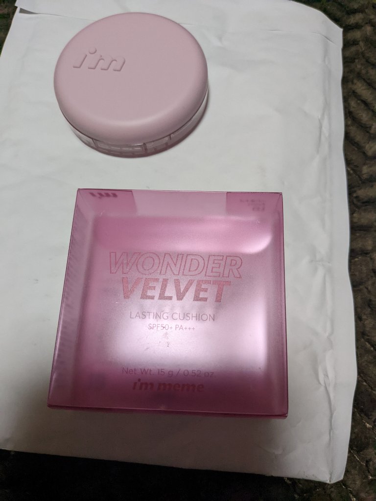 ワンダーベルベットラスティングクッション/i’m meme/クッションファンデーションを使ったクチコミ（1枚目）