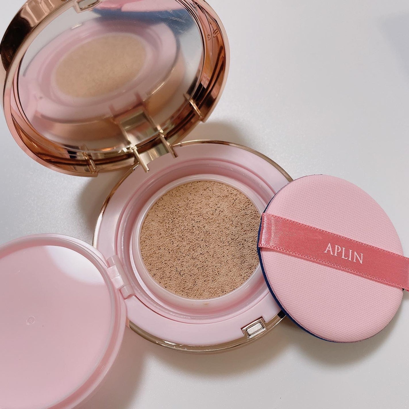 ピンクティーツリーカバーアップグロウクッション/APLIN/クッションファンデーションを使ったクチコミ(2枚目)