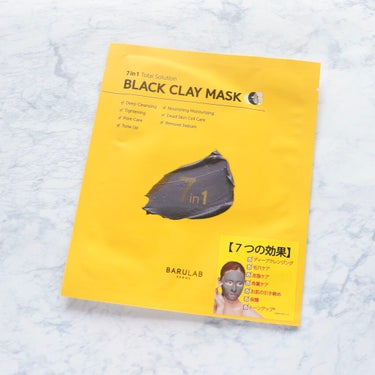 BLACK CLAY MASK(ブラッククレイマスク) 5枚入/BARULAB/シートマスク・パックの画像