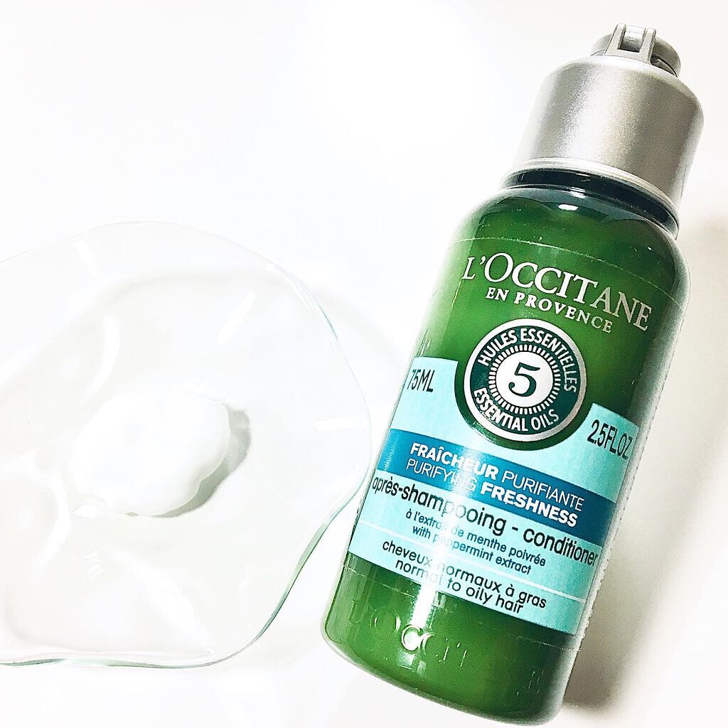 ファイブハーブス ピュアフレッシュネス シャンプー／コンディショナー/L'OCCITANE/市販シャンプーを使ったクチコミ（3枚目）
