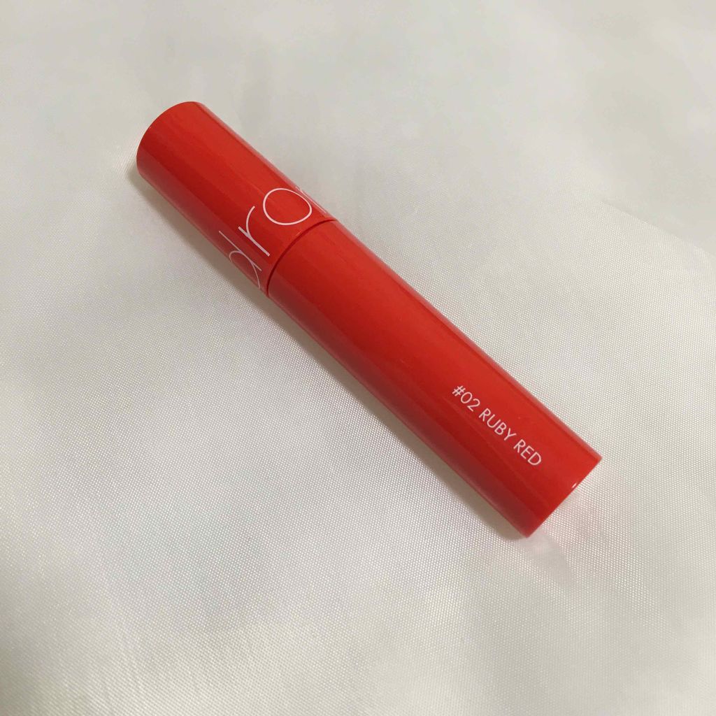 ジューシーラスティングティント 02 ルビーレッド(RUBY RED)/rom&nd/リップティントを使ったクチコミ（1枚目）