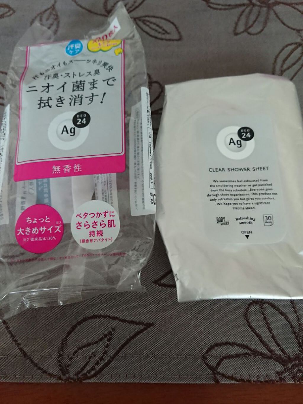 クリアシャワーシート （無香料）/エージーデオ24/ボディシートを使ったクチコミ（1枚目）