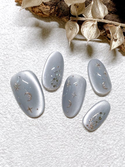 #セルフネイル,#マグネットネイルのネイルデザイン