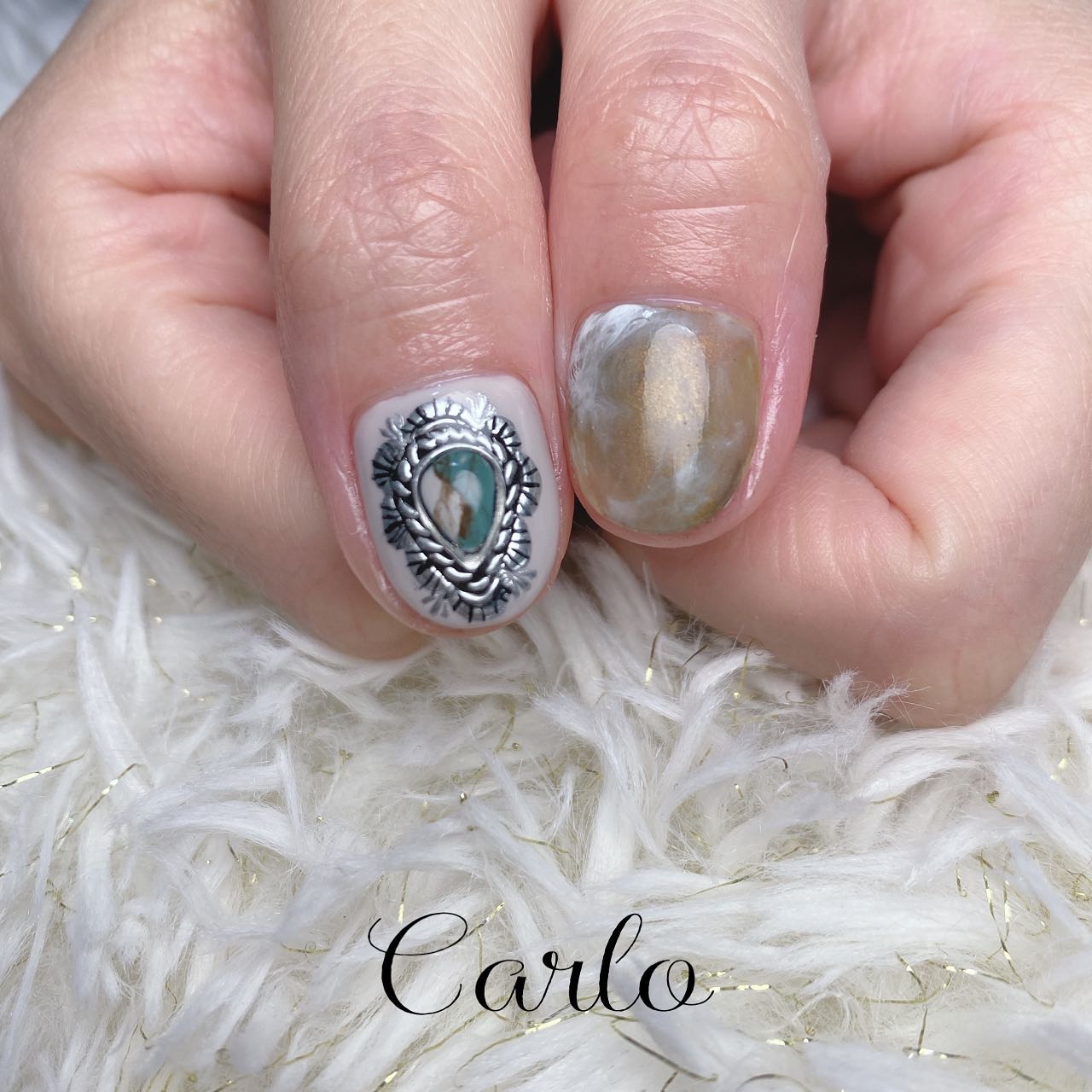 YUKA on LIPS 「4本art..#狭山ヶ丘ネイルサロン#小手指ネイルサロン#所沢..」(1枚目)