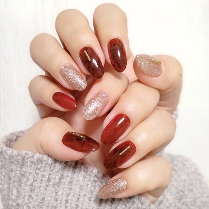 セミキュアジェルネイル(ハンド)/ohora/ネイルシールを使ったクチコミ(1枚目)