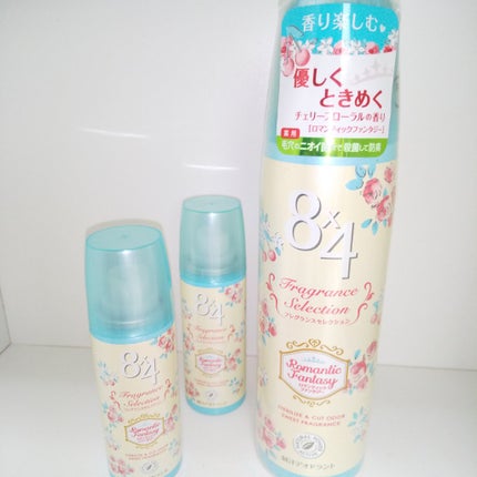 8x4 パウダースプレー フレグランスセレクション ロマンティックファンタジーのクチコミ「#制汗剤
┈┈┈┈
8×4
優しくときめく チェリーフローラルの香り
ロマンチックファンタ.....」(1枚目)