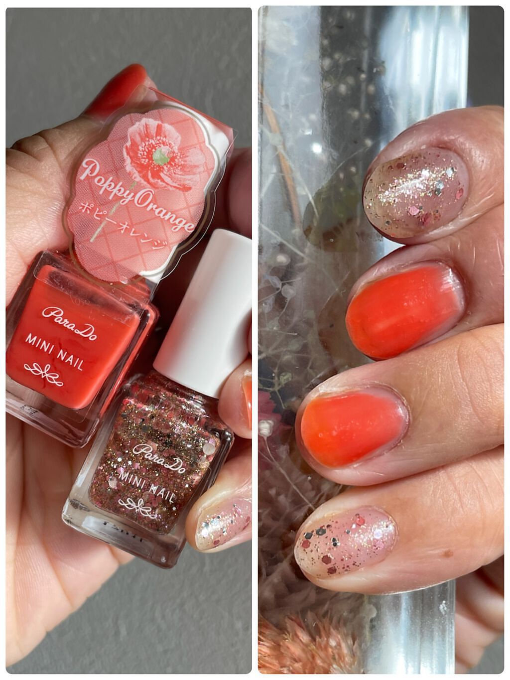 ミニネイル OR02 ポピーオレンジ/パラドゥ/マニキュアを使ったクチコミ（3枚目）