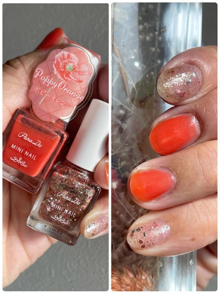 ミニネイル OR02 ポピーオレンジ/パラドゥ/マニキュアを使ったクチコミ(3枚目)