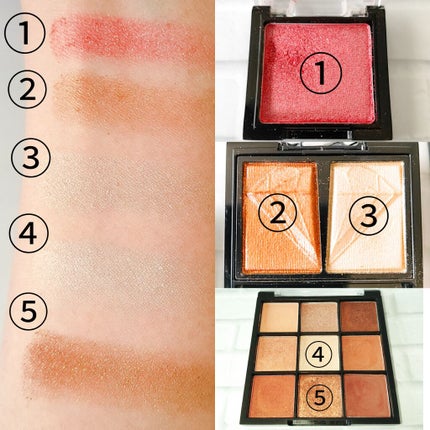 UR GLAM BLOOMING EYE COLOR PALETTE/U R GLAM/アイシャドウパレットを使ったクチコミ(2枚目)