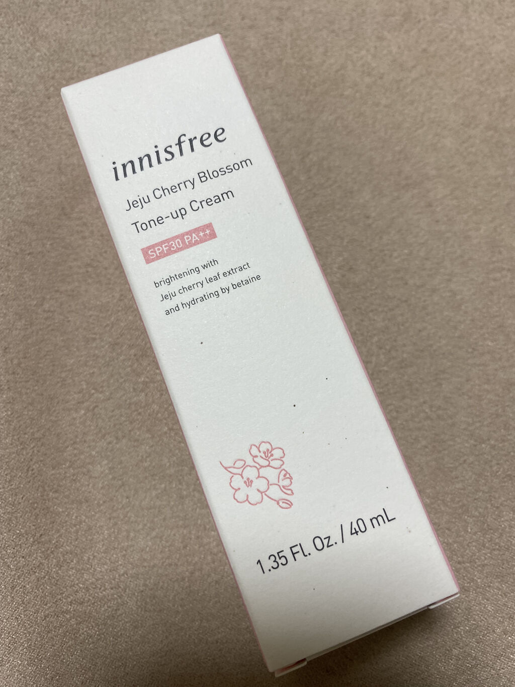 チェリーブロッサム　トーンアップ　クリーム　UV　SPF30 / PA++　チューブタイプ/innisfree/化粧下地を使ったクチコミ（1枚目）