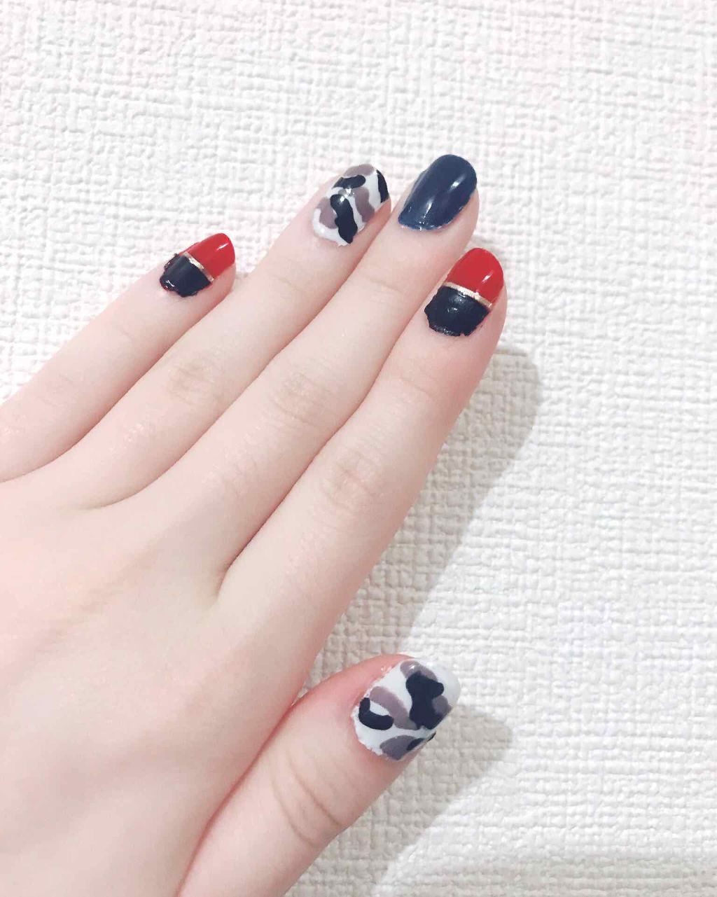 零 on LIPS 「自分用メモリメイクする自爪ネイル編ハマ女イメージネイルネイル赤..」(1枚目)