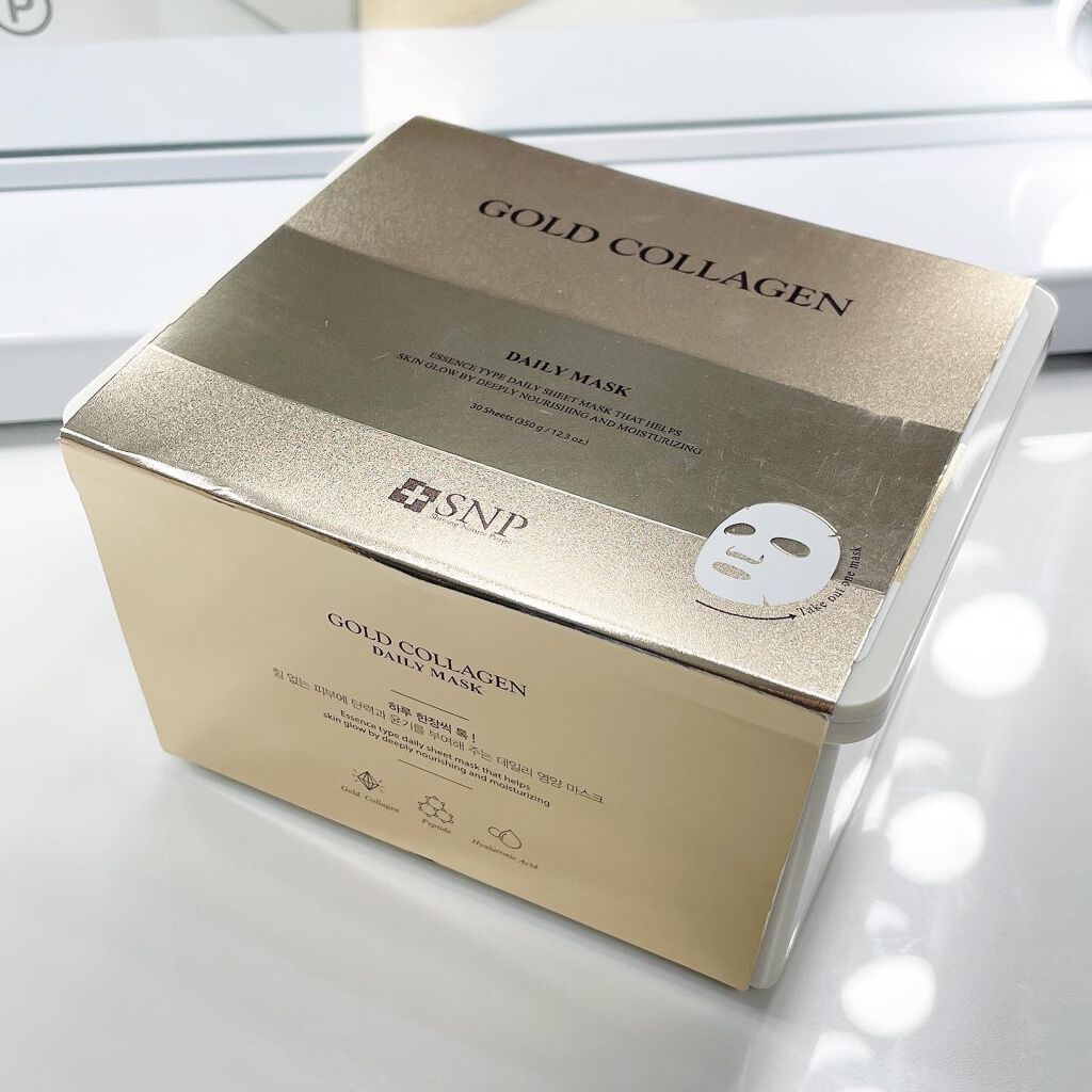 ゴールドコラーゲンデイリーマスク/SNP/シートマスク・パックを使ったクチコミ(3枚目)