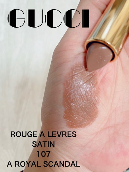 グッチ ルージュ ア レーヴル サタン/GUCCI beauty/口紅を使ったクチコミ(2枚目)