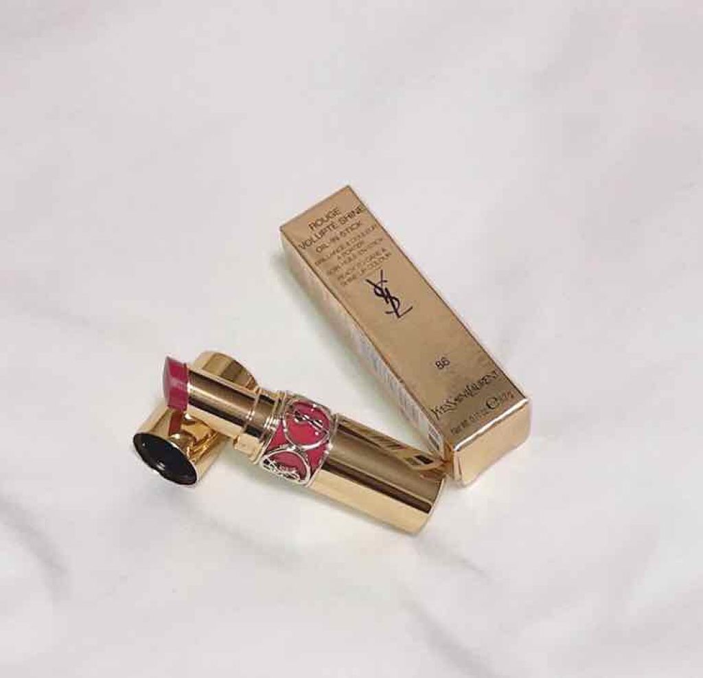 ルージュ ヴォリュプテ シャイン/YVES SAINT LAURENT BEAUTE/口紅を使ったクチコミ(1枚目)