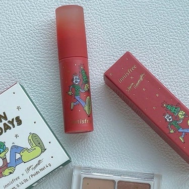 エアリー マットティント 2021 Green Holidays Edition/innisfree/口紅を使ったクチコミ（1枚目）