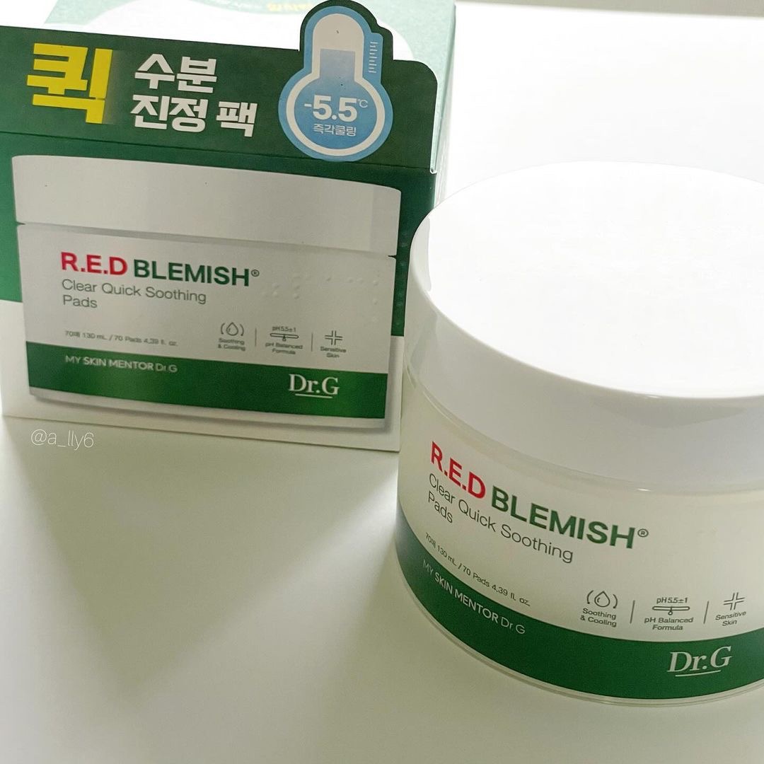 レッドブレミッシュクリアクイックスージングパック/Dr.G/拭き取り化粧水を使ったクチコミ（2枚目）