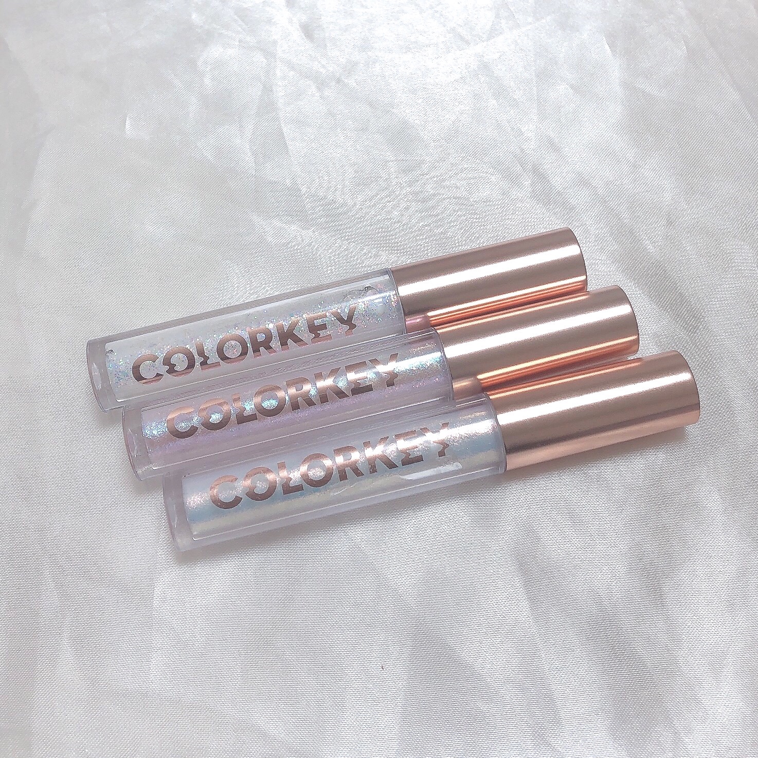 スパークリングギャラクシーリキッドアイシャドウ C01雪夜琥珀/COLORKEY/リキッドアイシャドウを使ったクチコミ（3枚目）