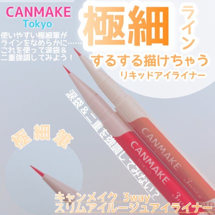 3wayスリムアイルージュライナー/キャンメイク/リキッドアイライナーを使ったクチコミ(1枚目)