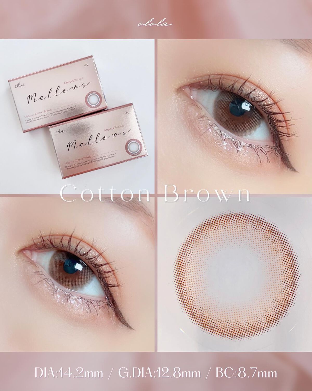 メローズワンデーミューズブラウン(Mellows 1day Muse Brown)/OLOLA/ワンデー(1DAY)カラコンを使ったクチコミ(2枚目)