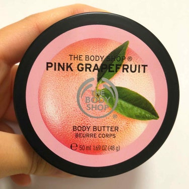 THE BODY SHOP
ピンクグレープフルーツ ボディバター

⭕️ ・グレープフルーツのいい香り
       ・なめらかで塗りやすい
       ・パケが可愛い

❌ ・クリームよりは保湿力が