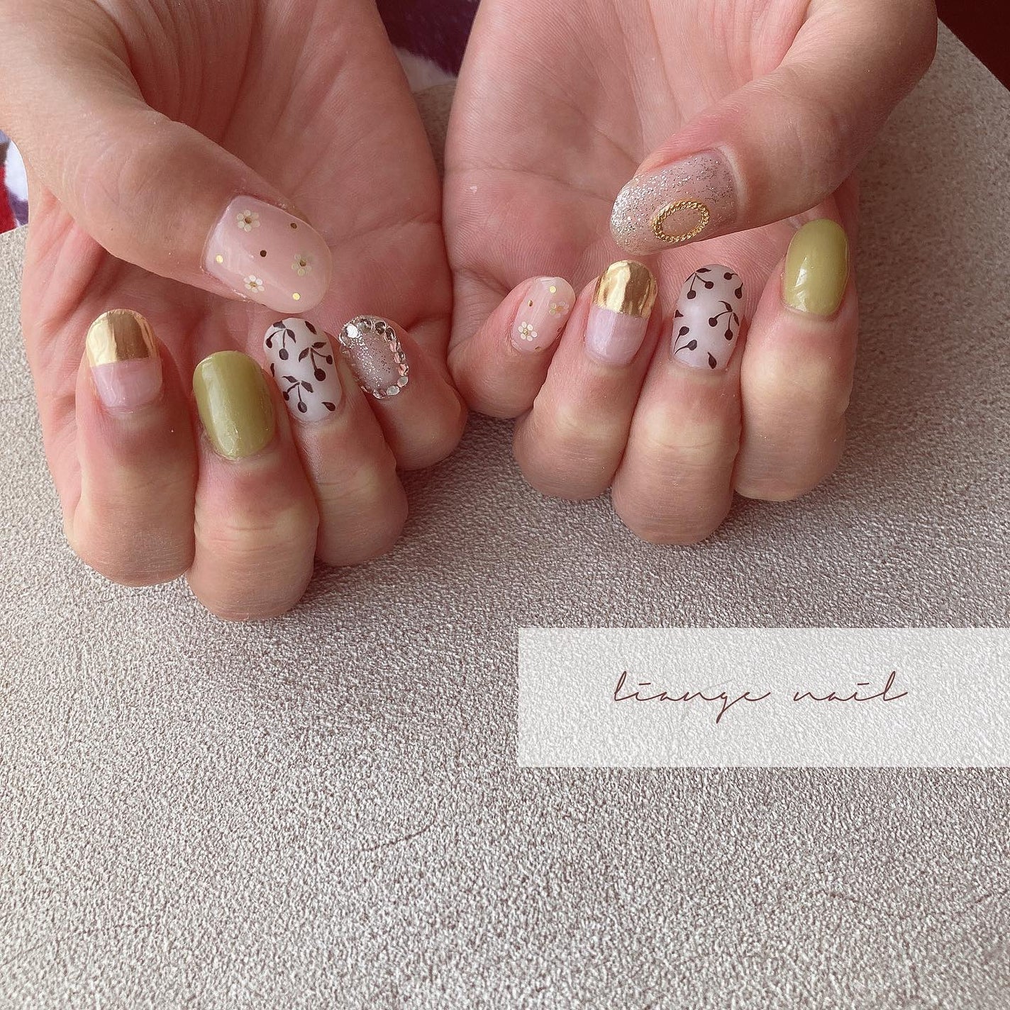 Yuki on LIPS 「.さくらんぼ🍒.....Liangenail《リアンジェネイ..」(1枚目)