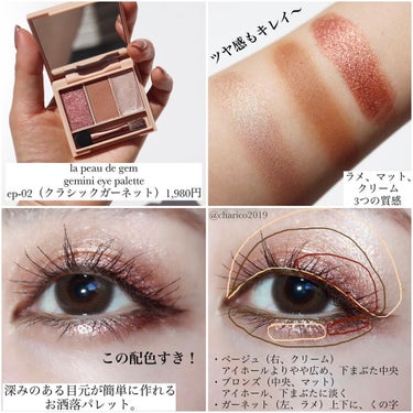 gemini eye palette/la peau de gem./アイシャドウパレットを使ったクチコミ（3枚目）