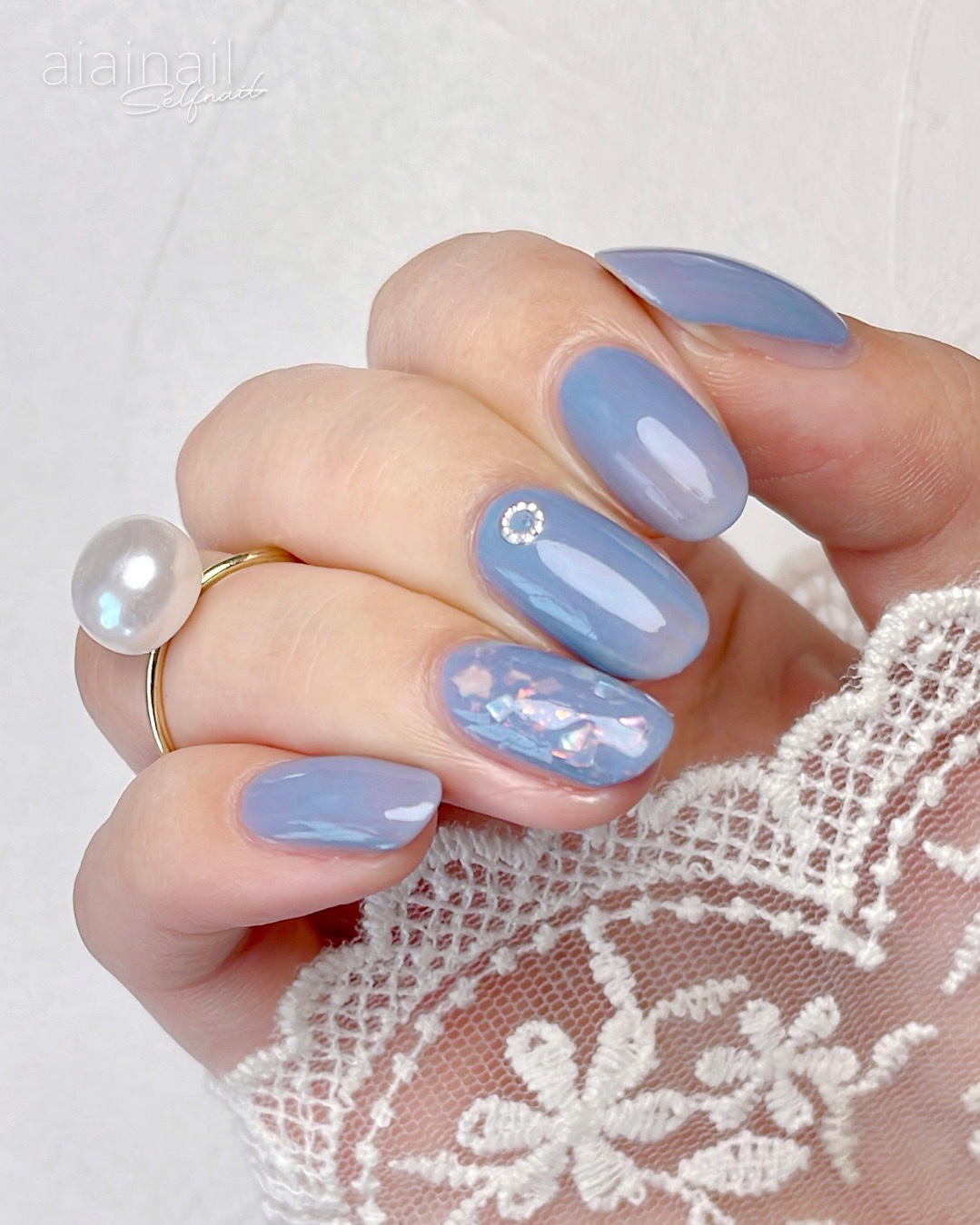 シェルズコート ミストブルー/nail for all/マニキュアを使ったクチコミ（1枚目）