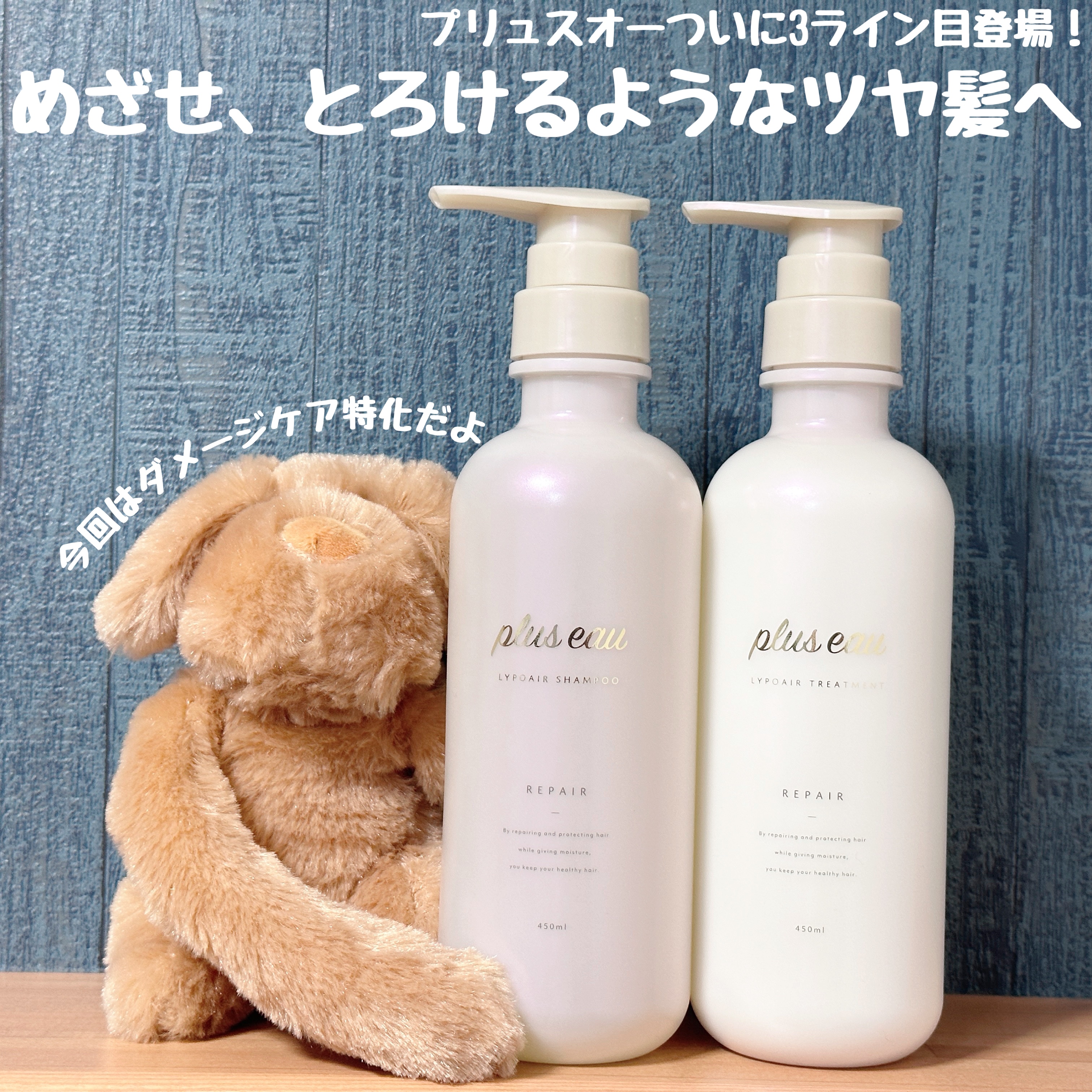 リポアシャンプー/リポアトリートメント/plus eau/市販シャンプーを使ったクチコミ（1枚目）