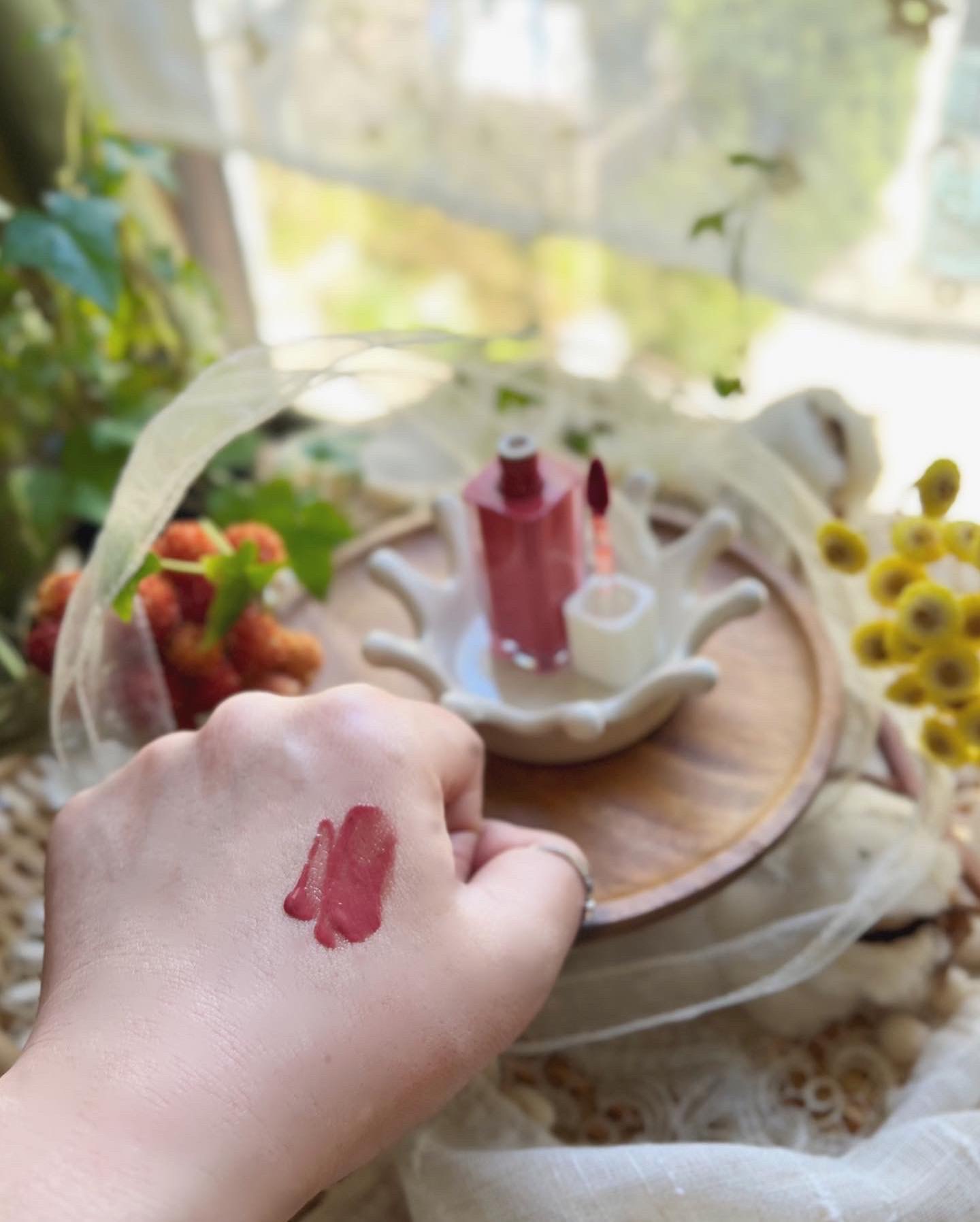 ウォーターグローリップティント 03 ロージーローズ（Rosy Rose）/INGA/リップティントを使ったクチコミ（3枚目）