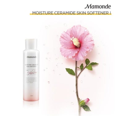 Mamonde モイスチャーセラミドスキンソフナーのクチコミ「少しとろみがあってお花の香りがする。つけると肌がもっちりする感じ。セラミドインテンスクリームと.....」（1枚目）