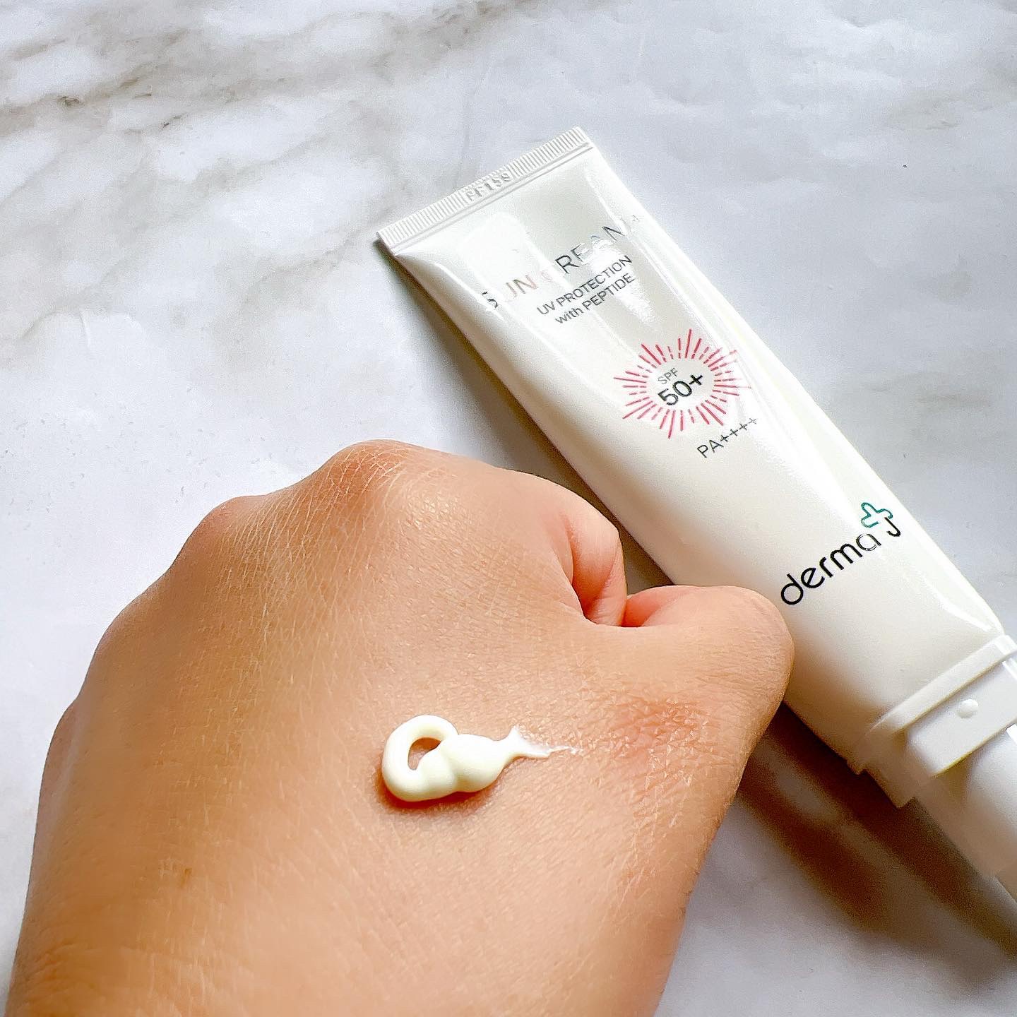 サンクリーム＋/ DermaJ/日焼け止めクリームを使ったクチコミ（3枚目）