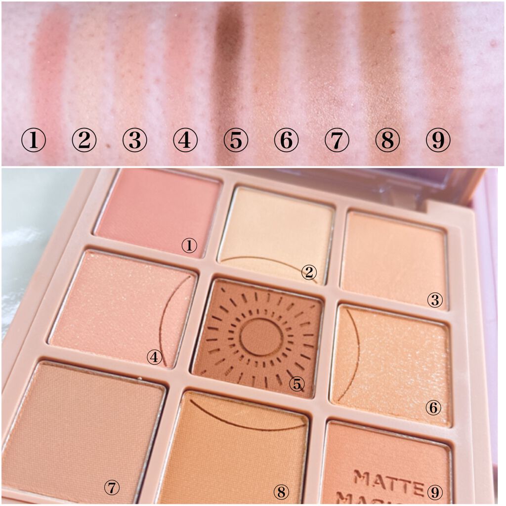 マイフェイブムードアイパレット 9カラー/HOLIKA HOLIKA/アイシャドウパレットを使ったクチコミ（2枚目）