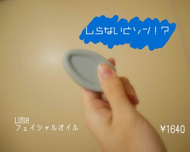 個人的、知らなきゃ損なアイテムNO.5に入ると思う、まじで。
LUSH
ソリッドオイル
ライトタッチフェイシャルオイル
¥1640/20g

これ買ってからほんとびっくり！！
肌に膜貼られたみたいに、し