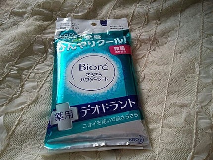 さらさらパウダーシート 薬用デオドラント クールミントの香り/ビオレ/ボディシートを使ったクチコミ(1枚目)