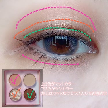 VAST NEBULA 4COLOR EYESHADOW PALETTE/HEXZE（ヘックスゼ）/パウダーアイシャドウを使ったクチコミ（2枚目）