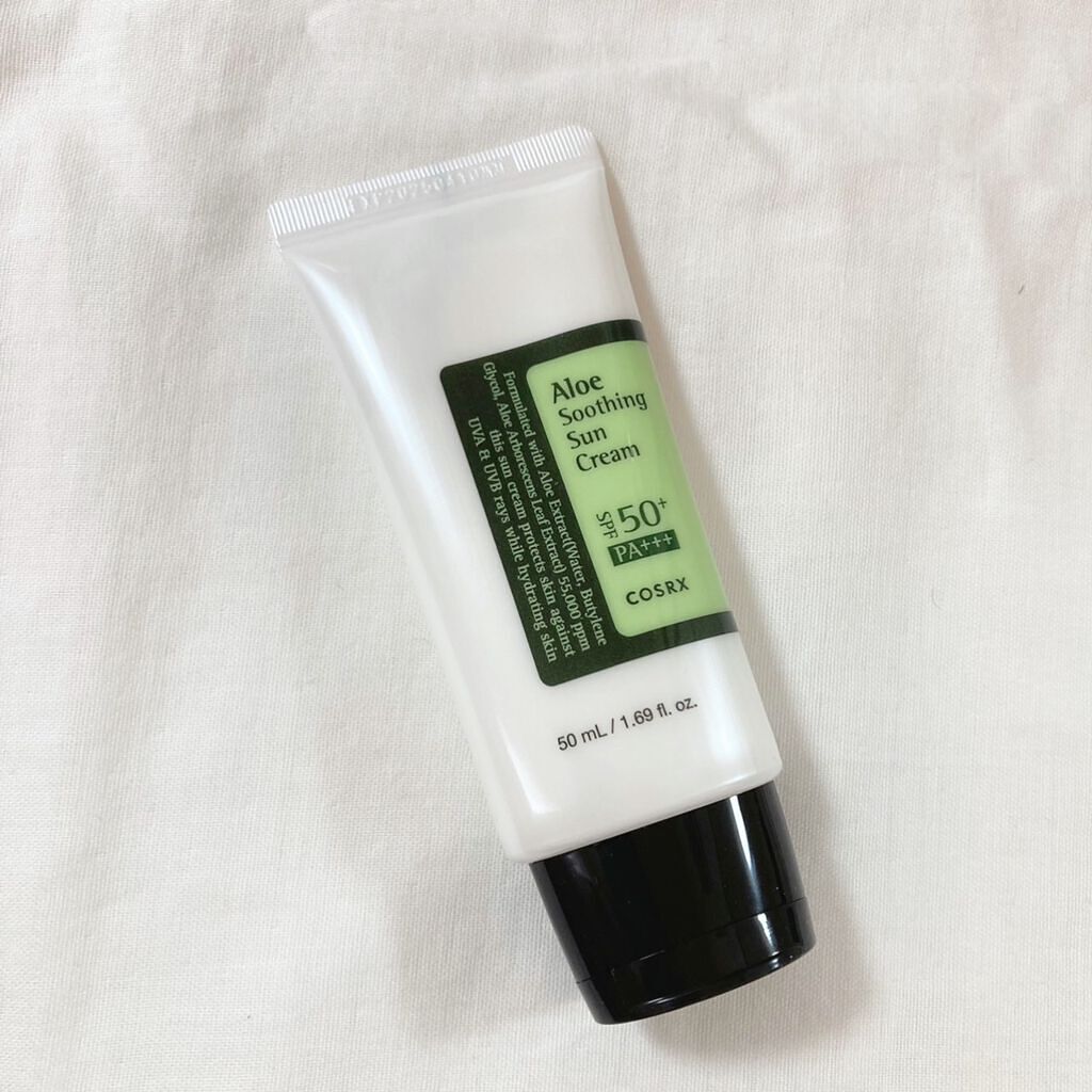 アロエスージングUVクリーム　SPF50+ PA+++/COSRX/日焼け止めクリームを使ったクチコミ（3枚目）