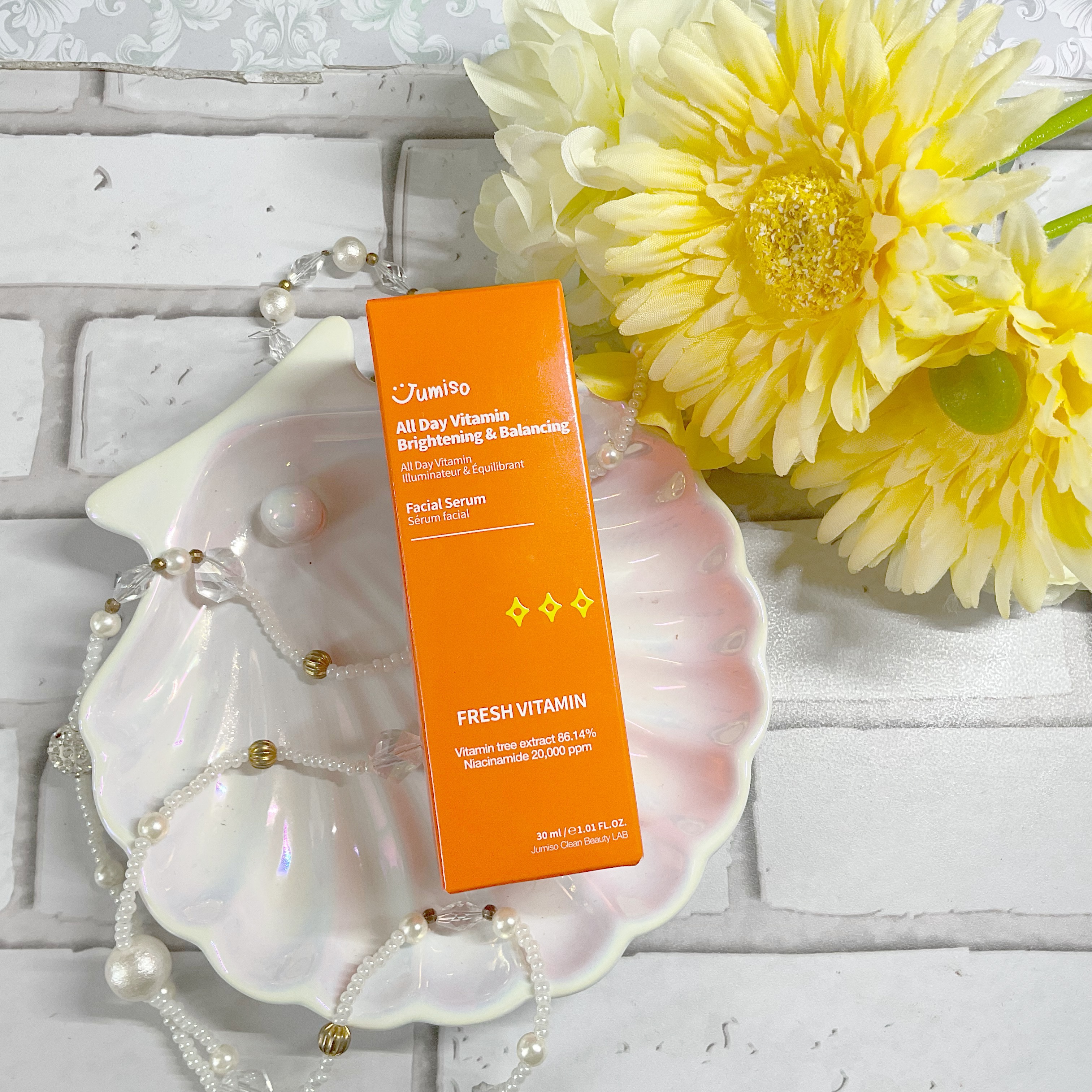オールデイビタミンブライトニング＆バランシングフェイシャルセラム/JUMISO/美容液を使ったクチコミ（2枚目）