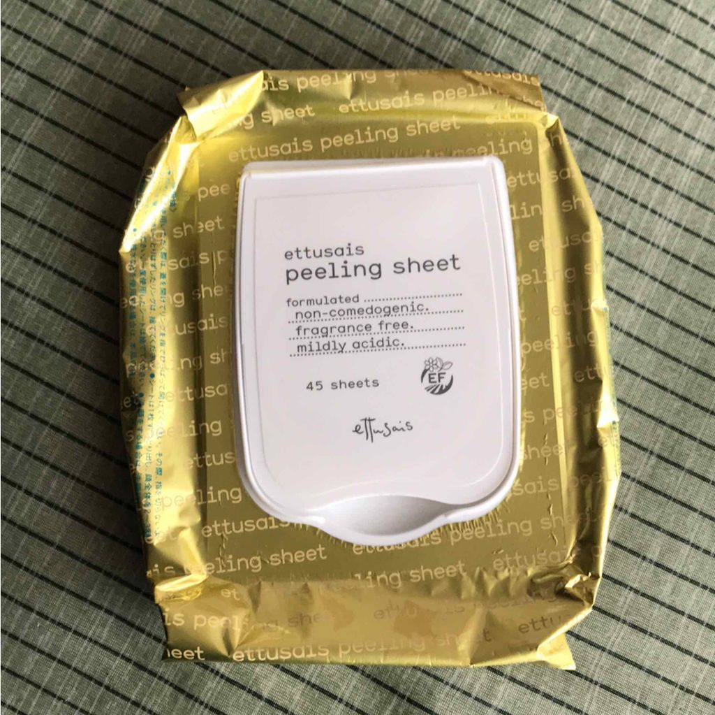 ふきとりピーリングシートN/ettusais/ピーリングを使ったクチコミ（1枚目）