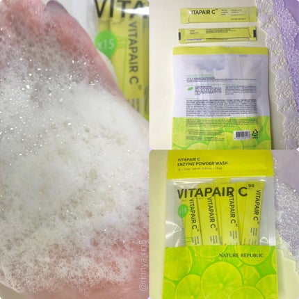 ビタペアC酵素洗顔パウダー/ネイチャーリパブリック/洗顔パウダーを使ったクチコミ(6枚目)