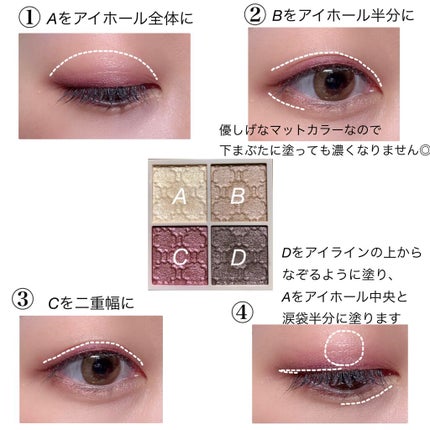 グロッシーリッチ アイズ N/Visée/アイシャドウパレットを使ったクチコミ(3枚目)