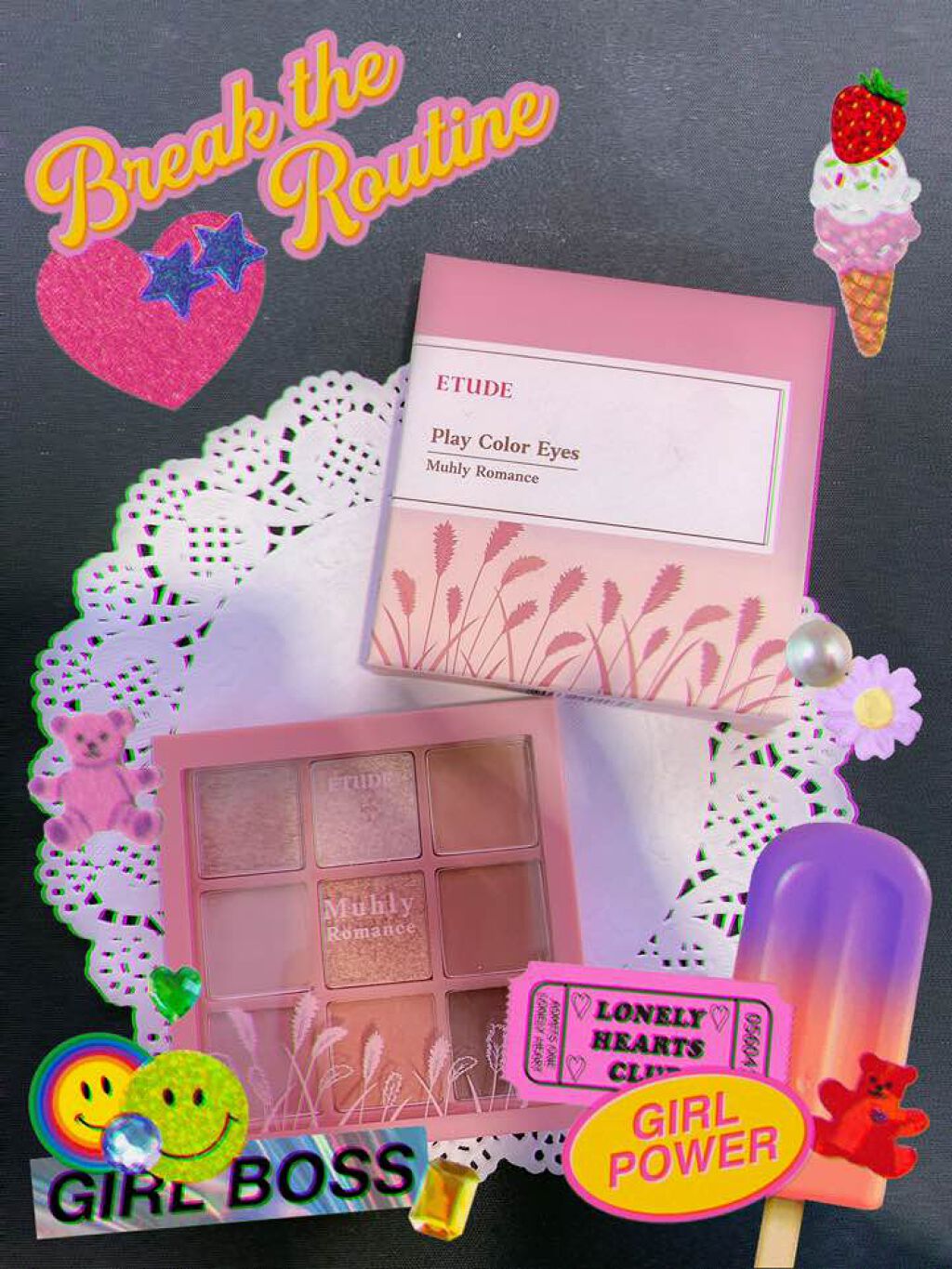 プレイカラーアイズ ミューリーロマンス/ETUDE/アイシャドウパレットを使ったクチコミ（3枚目）