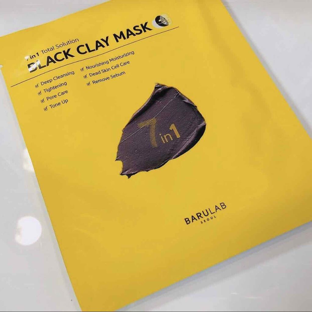 BLACK CLAY MASK(ブラッククレイマスク)/BARULAB/シートマスク・パックを使ったクチコミ(2枚目)
