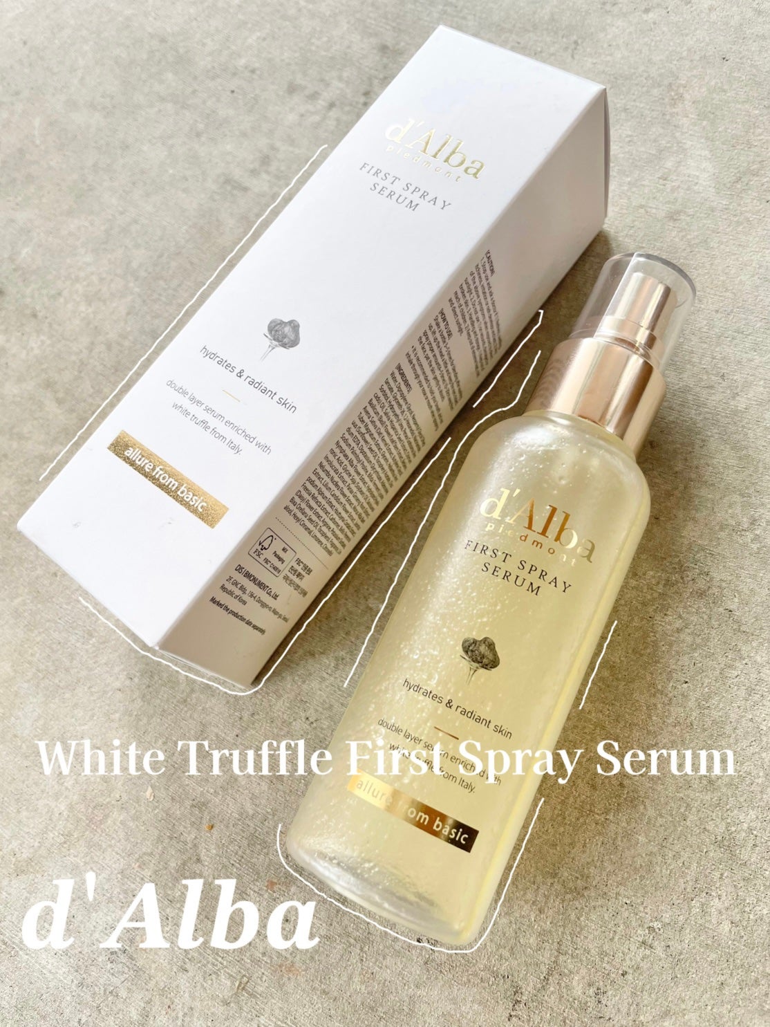 ダルバ ホワイトトリュフファーストスプレーセラム/ダルバ/ミスト状化粧水を使ったクチコミ(1枚目)