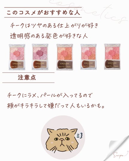 グロウフルールチークス/キャンメイク/パウダーチークを使ったクチコミ(5枚目)