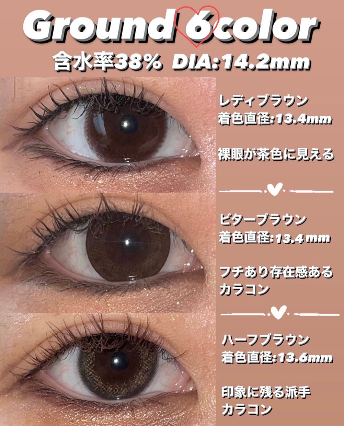 むみ on LIPS 「elebelleカラコン全種類比較してみました💭UVmoist..」(3枚目)