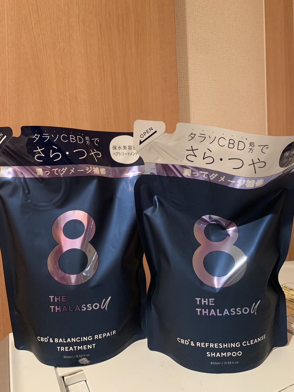 エイトザタラソ ユー CBD＆リフレッシング クレンズ 美容液シャンプー／CBD＆バランシング ダメージリペア 美容液ヘアトリートメント/エイトザタラソ/市販シャンプーを使ったクチコミ（2枚目）