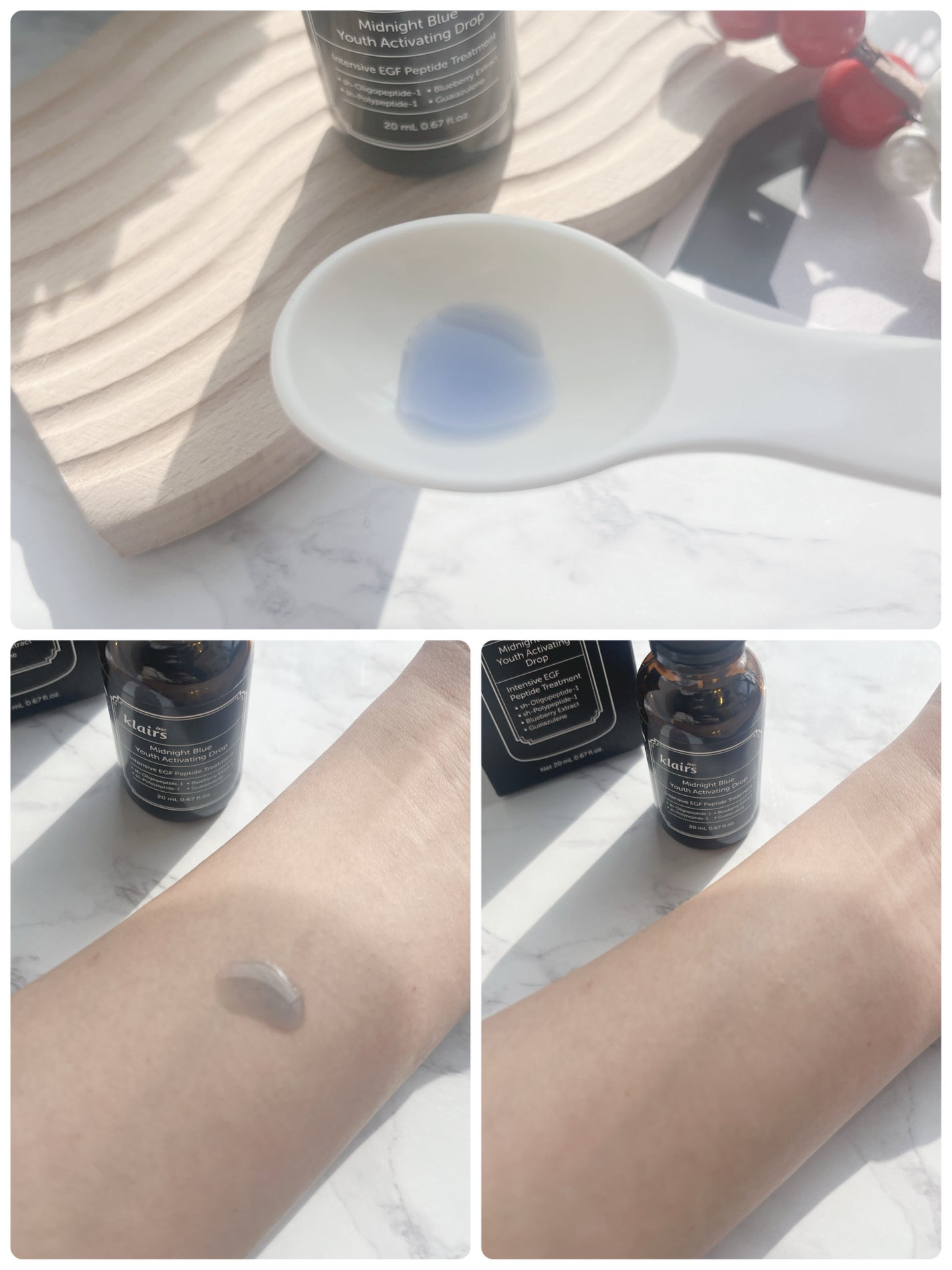 ミッドナイトブルーユースアクティベーティングドロップ(20ml)/Klairs/美容液を使ったクチコミ(3枚目)