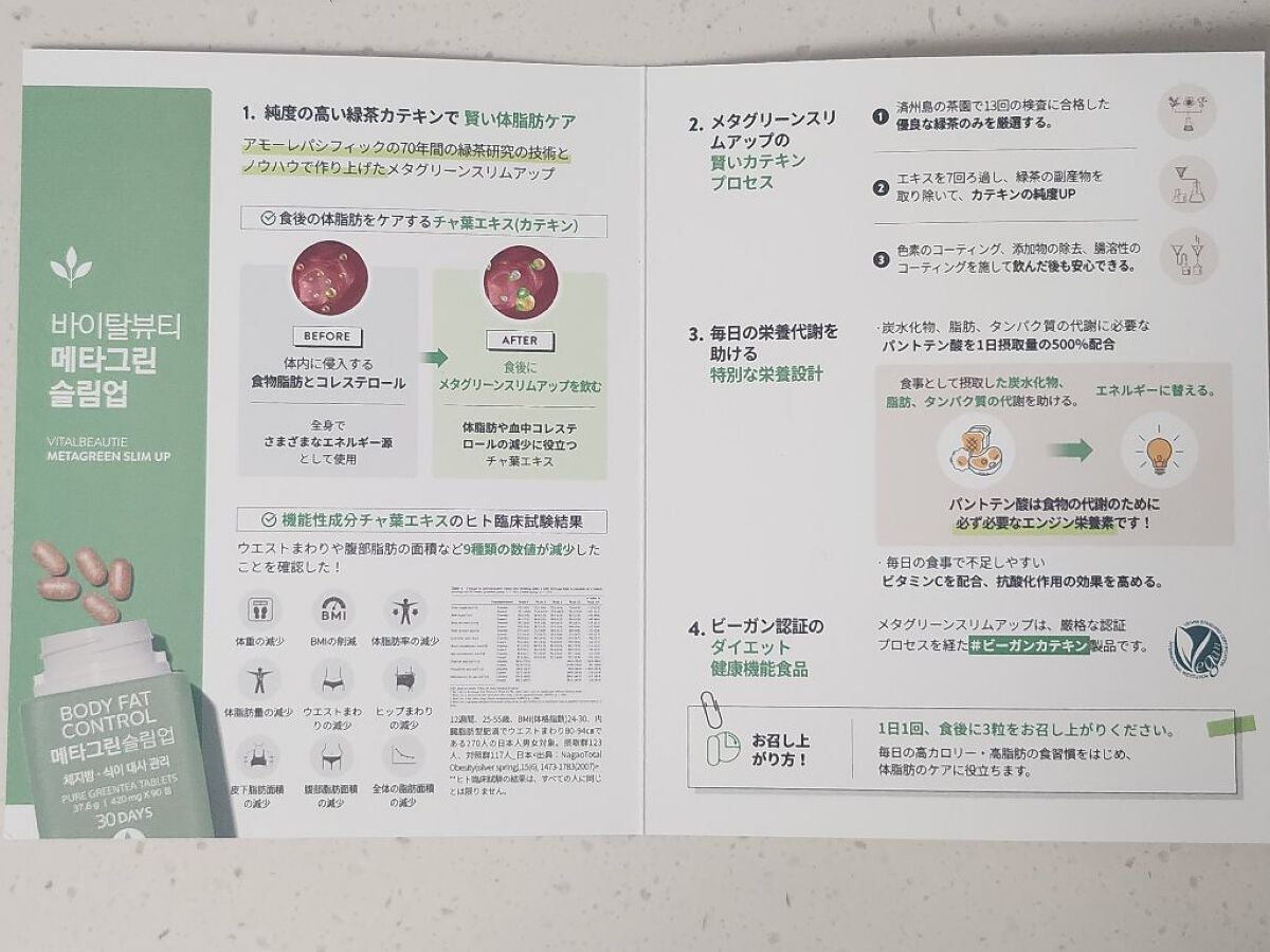 メタグリーンスリムアップ/VITALBEAUTIE/ボディサプリメントを使ったクチコミ(3枚目)