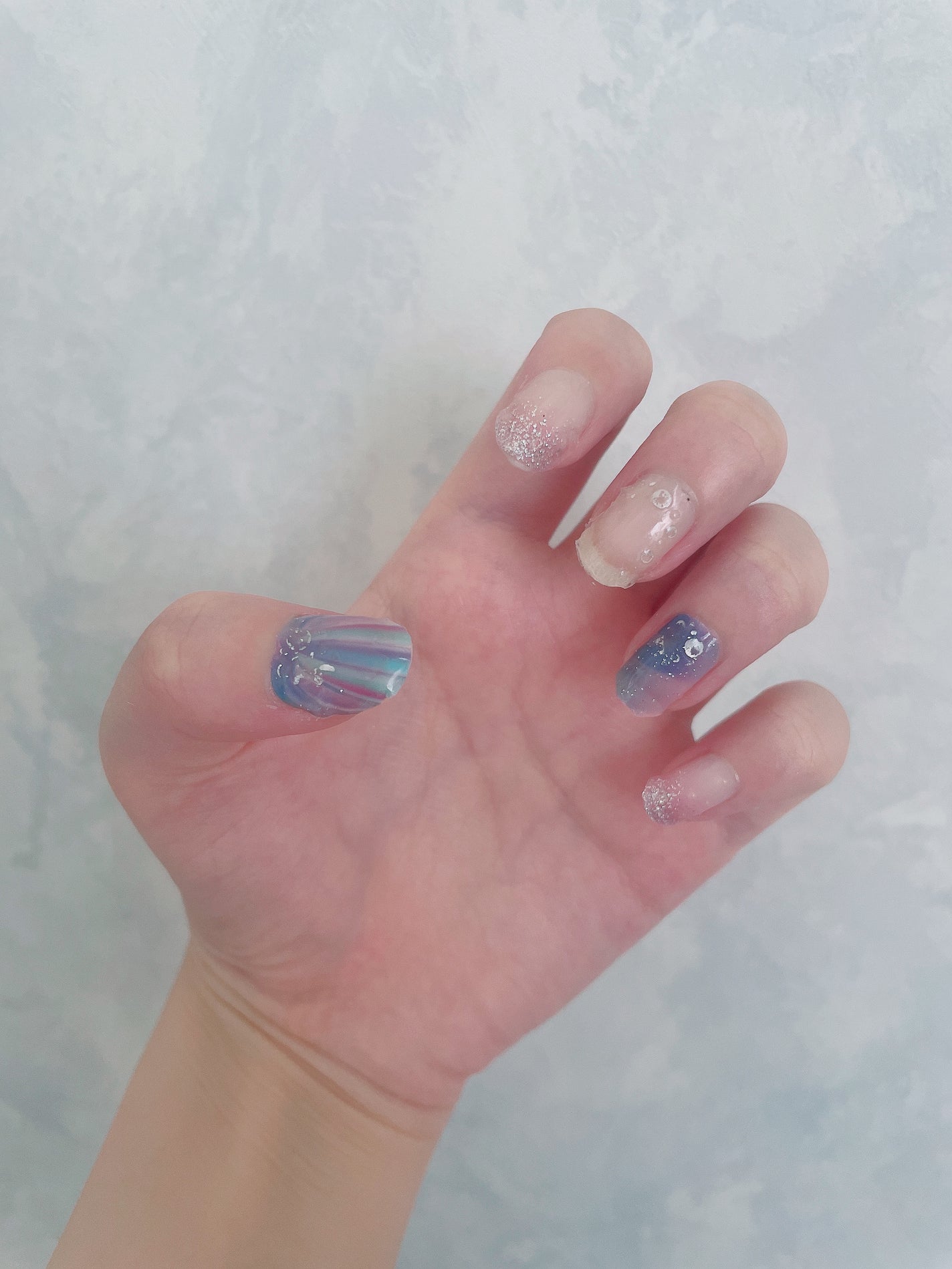 ネイルシール/Qoo10/ネイルシールを使ったクチコミ(1枚目)